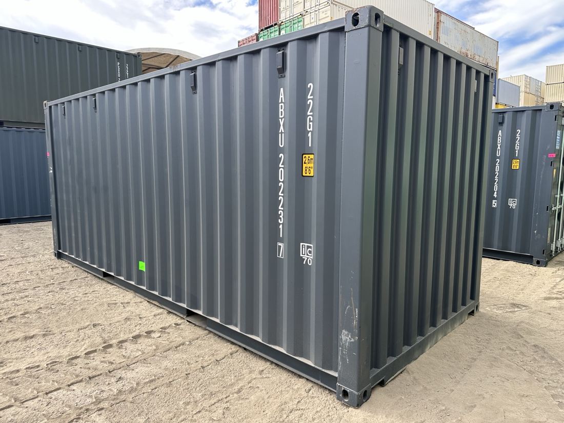 Grey container – side view