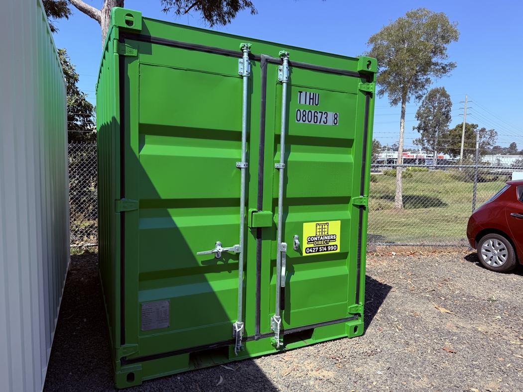 10ft green container – doors