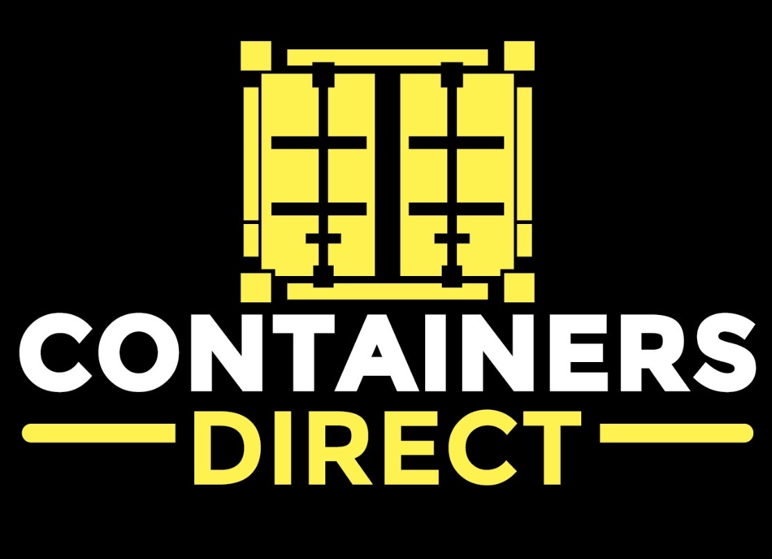 Containers Direct official yellow black and white logo